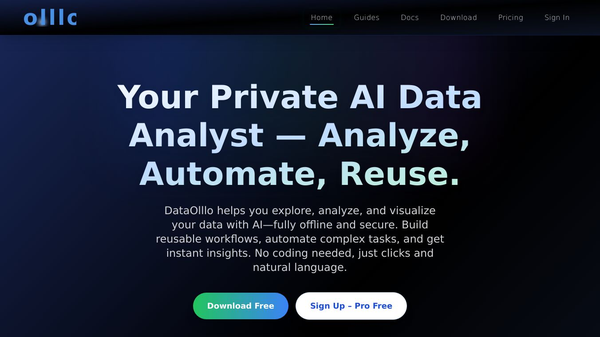 DataOlllo — Your Private AI Data Analyst
