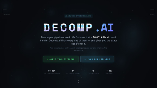 Decomp.ai — Agent Cost Optimisation