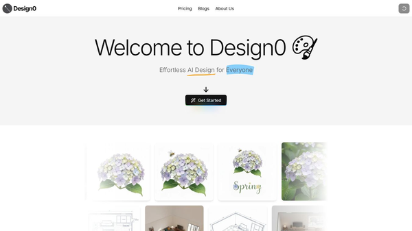 Design0 - Effortless AI Design for Everyone
