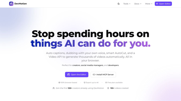DevMotion — AI Video Editor