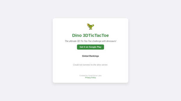Dino 3d TicTacToe Android App