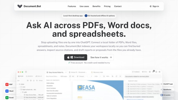 Document.Bot - EU/ Offline AI workspace
