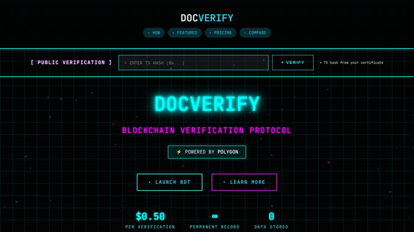 DocVerify — CYBERPUNK NOTARY