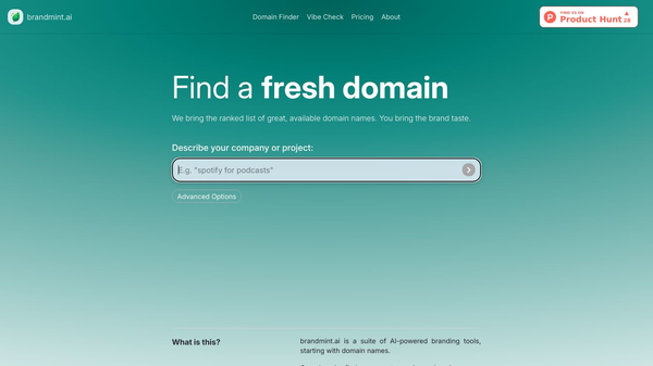 Domain Finder by brandmint.ai