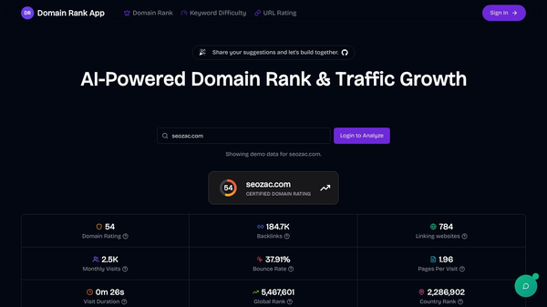 Domain Rank App