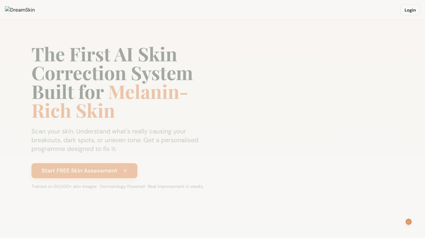 DreamSkin | AI Analysis for Melanin Skin
