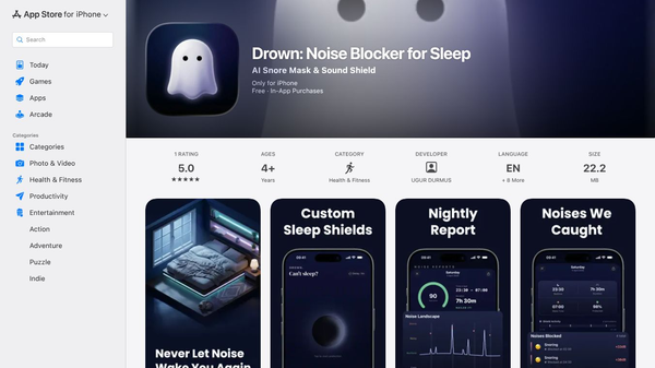 Drown: AI Snore Mask & Noise Shield