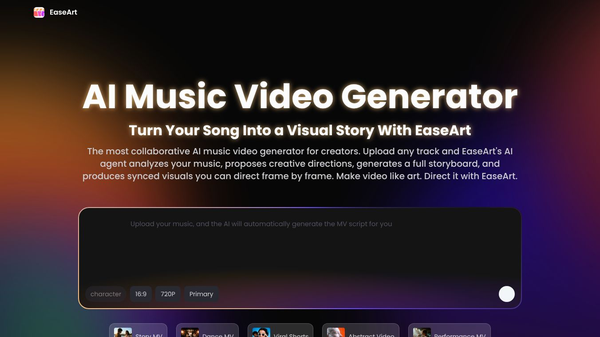 EaseArt: AI-powered MV generator agent.