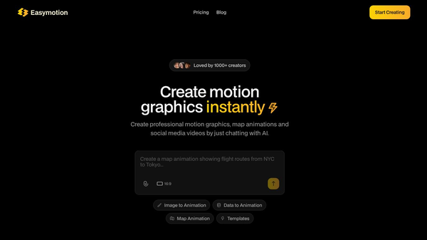 Easymotion: AI Motion Graphics Generator