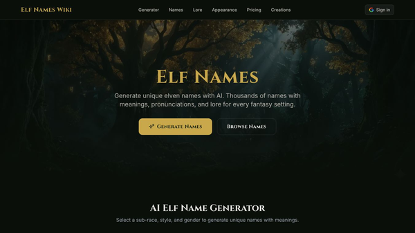 Elf Names Wiki