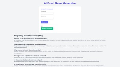 Email Name Generator