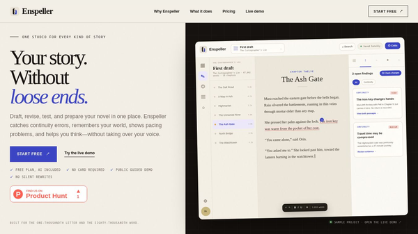 Enspeller — AI Analytical Writing Studio
