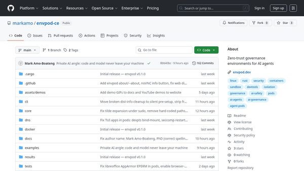 Envpod - Governance for AI agents