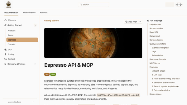 Espresso API & MCP