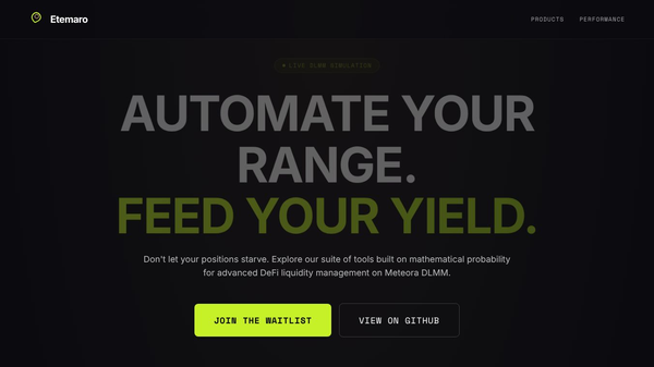 Etemaro - AI Liquidity pool Agent