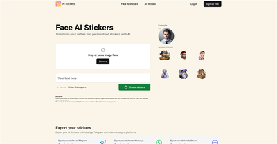 Face AI Sticker Generator