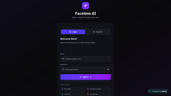 Faceless AI Script Generator