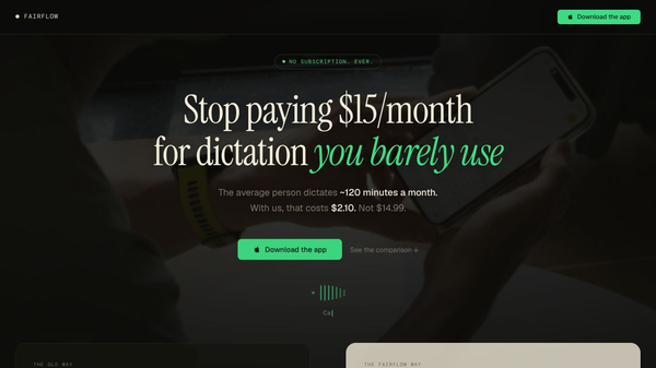 FairFlow – pay for minutes dictation app