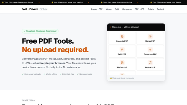Fast Private PDF Tools