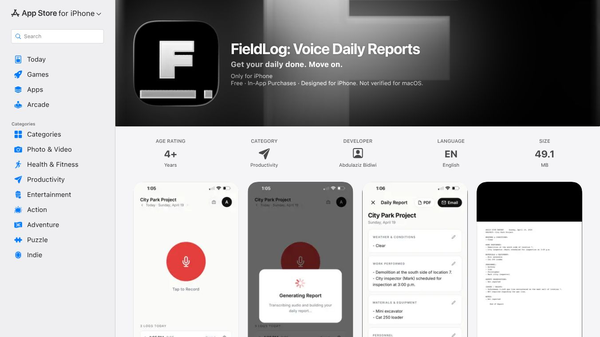 FieldLog: Voice Daily Reports