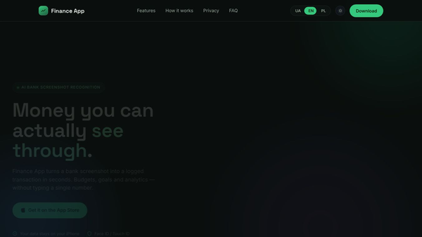 Finance App: AI Tracker