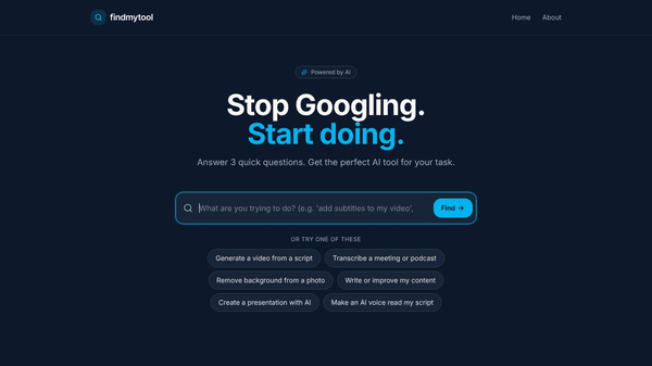 FindMyTool — Stop Googling. Start doing.