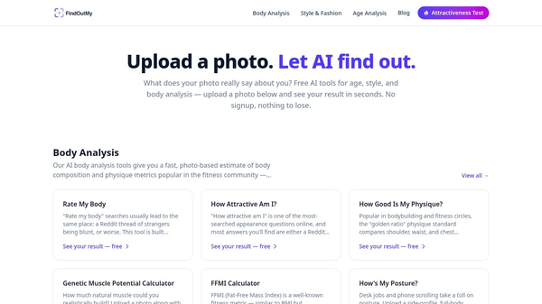 FindOutMy — Free AI Photo Analysis
