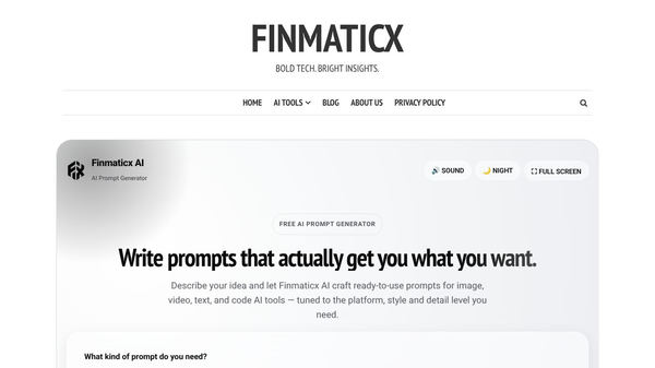 Finmaticx Prompt Generator