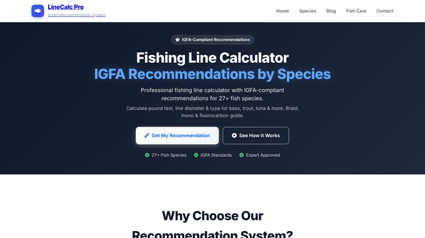 Fishing Line Calculator