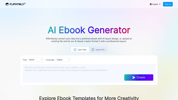 FlipHTML5 AI Ebook Generator