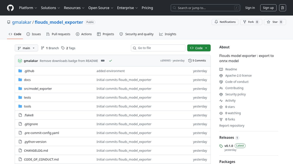 Flouds Model Exporter