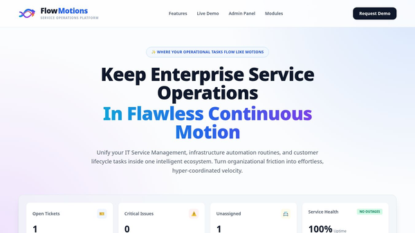 FlowMotions Service Desk Platform