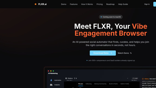 FLXR AI Social Media Automation Browser