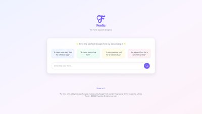 Fontic - AI Font Search Engine