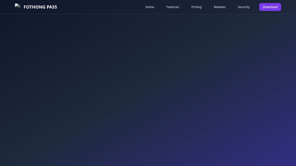 Fothong Pass | Secure Password Manager