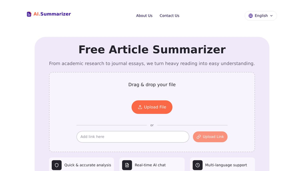 Free AI Article Summarizer