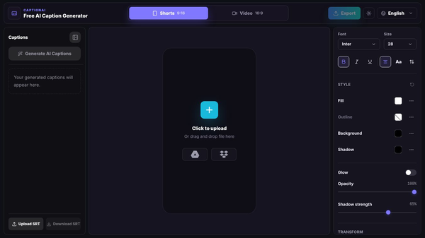 Free AI captions & video translation