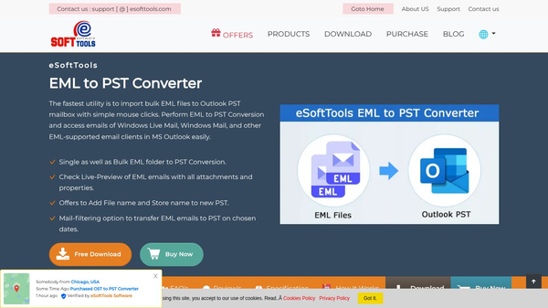 Free EML to PST Converter to Import