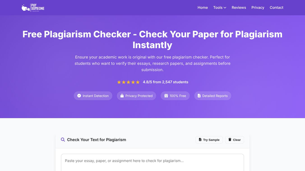 Free Plagiarism Checker