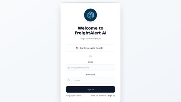 FreightAlert AI