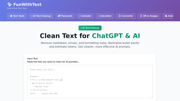 FunWithText AI Text Cleanup
