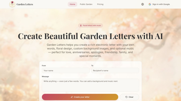 Garden Letters