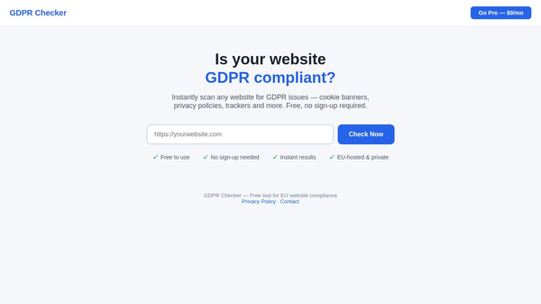 GDPR Checker