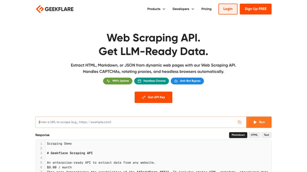 Geekflare Scraping API v2