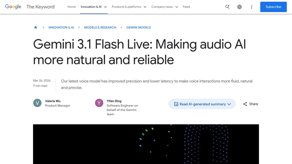 Gemini 3.1 Flash Live