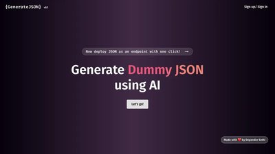 Generate JSON