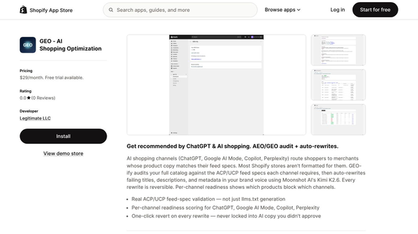 GEO — AI Shopping Optimization