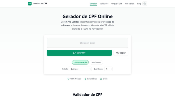 Gerador de CPF