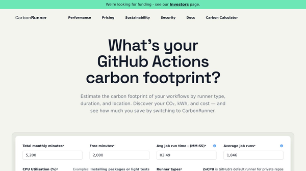 GitHub Actions Carbon Calculator