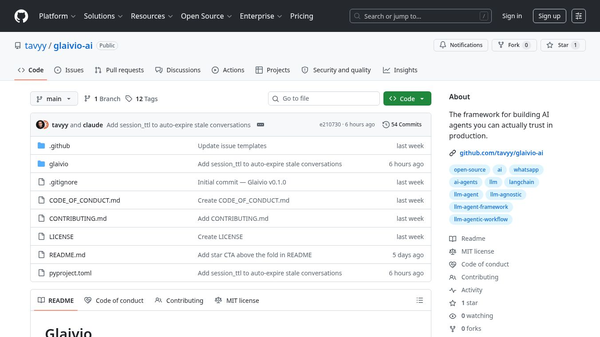 Glaivio: Reliable AI Agents in Minutes
